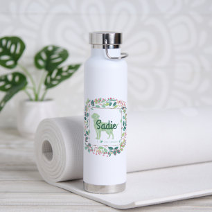 Minimaler Mint Labrador   Benutzerdefinierter Name Trinkflasche