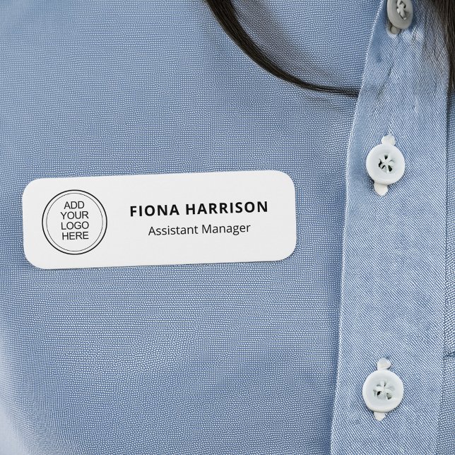 Minimaler Mitarbeiter für Logos hinzufügen Namensschild (Minimal Add Logo Employee Name Tag)