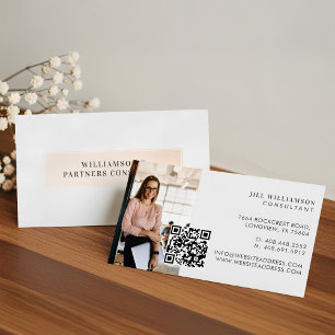 Minimaler moderner einfacher professioneller Foto- Visitenkarte