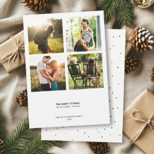 Minimaler moderner Kostenvoranschlag FotoCollage Feiertagskarte