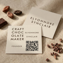 Minimaler moderner QR-Code für Kunstschokoladenher