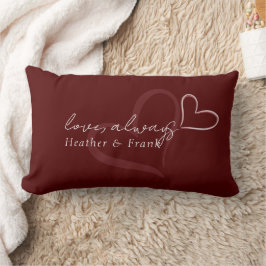 Minimaler moderner romantischer Chic Liebe immer V Lendenkissen