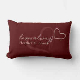 Minimaler moderner romantischer Chic Liebe immer V Lendenkissen
