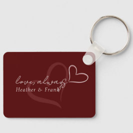 Minimaler moderner romantischer Chic Liebe immer V Schlüsselanhänger