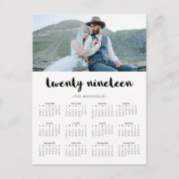 Minimaler moderner Typografie-Foto-Kalender 2019