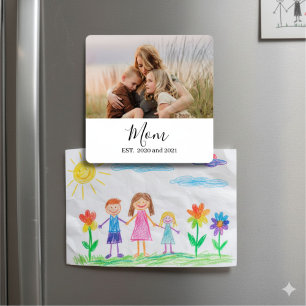 Minimaler Mom-Etabliert-Foto-Geschenk Magnet