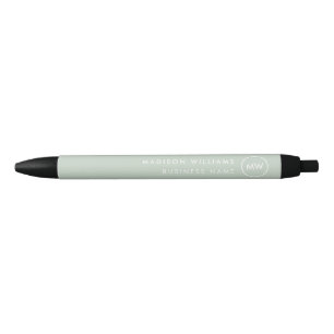 Minimaler Monogramm Schwarzer Tinte Pen Kugelschreiber