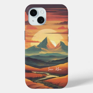 Minimaler Name der Vintagen Sunset-Anzeige Case-Mate iPhone Hülle