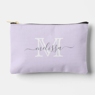 Minimaler Name und Monogramm des eleganten Lavende Zubehörtasche