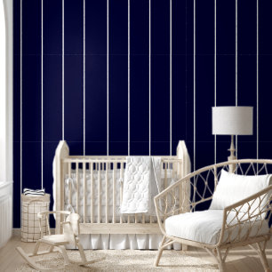 Minimaler Nautic Navy Blue White Button Stripes Tapete