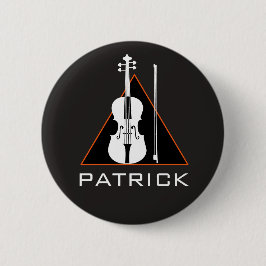 Minimaler negativer Violinraum Moderner Violinist Button