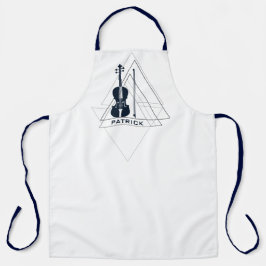 Minimaler negativer Violinraum Moderner Violinist Schürze