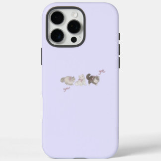 Minimaler Niedlicher Cats Sky Blue Phone Case