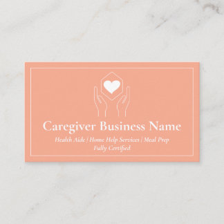 Minimaler Orangenherz Visitenkarte