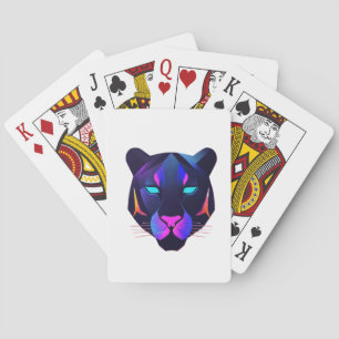 Minimaler Panther Abstract Logotyp Moderne Luxus Spielkarten