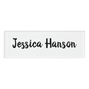 Minimaler Personalisiert Signature-Kursivschrift-S Namenschild