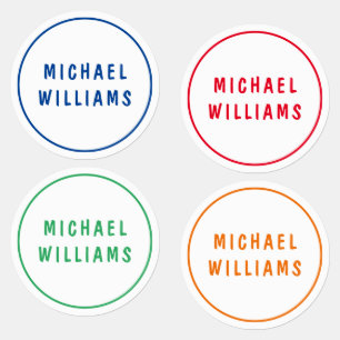 Minimaler Personalisierter Boy Name Eisen auf Etiketten