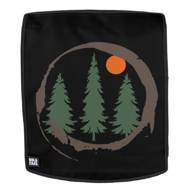 Minimaler Pinienwald Rucksack (Abnehmbare Front)