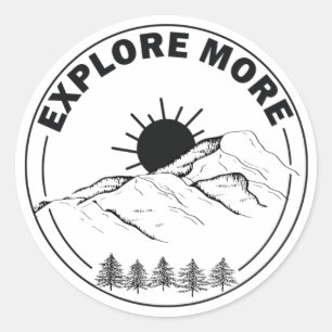 Minimaler Pinienwald Runder Aufkleber