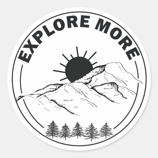 Minimaler Pinienwald Runder Aufkleber (Vorderseite)