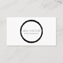Minimaler Pinselstrich Circle Fotograf Visitenkarte