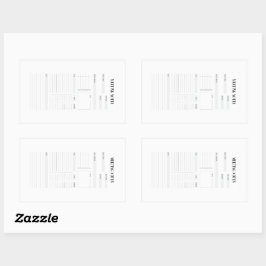 Minimaler professioneller Meeting Notes-Planer Rechteckiger Aufkleber
