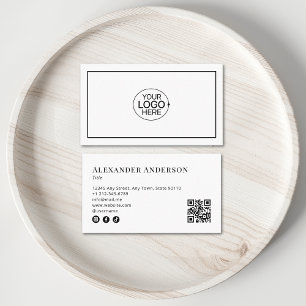 Minimaler QR-Code für das Hinzufügen von Logos in  Visitenkarte