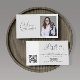 Minimaler QR-Code für Foto-Fotografie Visitenkarte