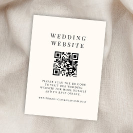 Minimaler QR-Code für Schwarz und Elfenbeinkühe Begleitkarte