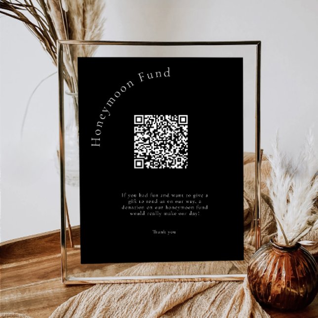 Minimaler QR-Code Hochzeitsfonds Poster (Von Creator hochgeladen)