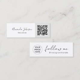 Minimaler QR Code Instagram Influencer Mini Visitenkarte