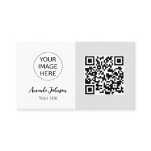 Minimaler QR-Code Online-Visitenkarte mit Logo