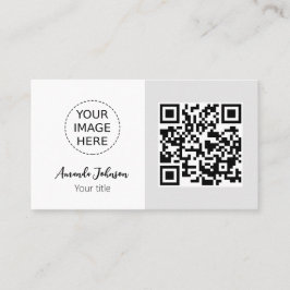 Minimaler QR-Code-Visitenkarte mit Ihrem Logo Visitenkarte