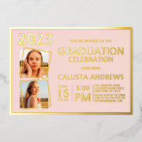 Minimaler Real Gold Foil Rahmen Foto Abschluss