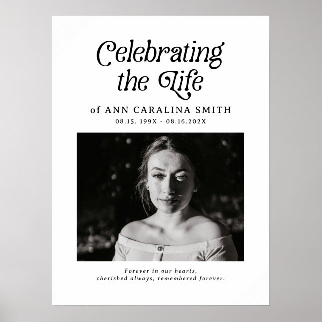 Minimaler Retro-Bestattungsauftrag Poster (Vorne)