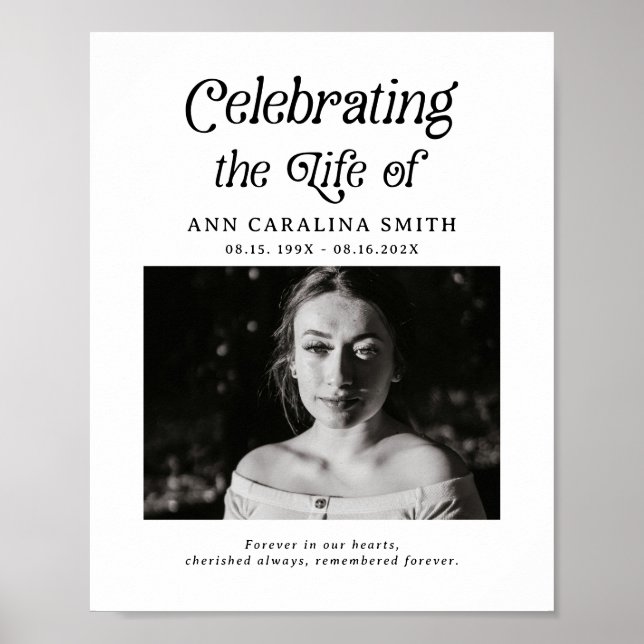 Minimaler Retro-Bestattungsauftrag Poster (Vorne)