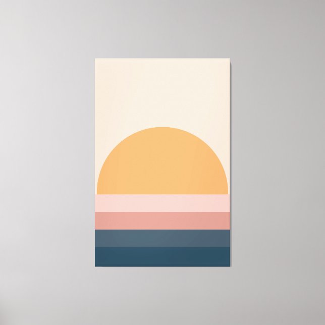Minimaler Retro-Sonnenuntergang - neutral Leinwanddruck (Vorderseite)