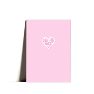 Minimaler Rosa Herz-Liebe Valentinstag Feiertagskarte