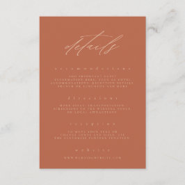 Minimaler Rostpfirsich Feine Kunst Blumenzwiebeln  Begleitkarte