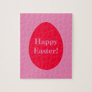 Minimaler Rot-Rosa-Ei-Osterpuzzle Puzzle
