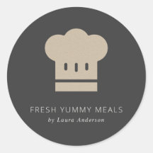 Minimaler Rustikaler Black Kraft Koch Hat Catering