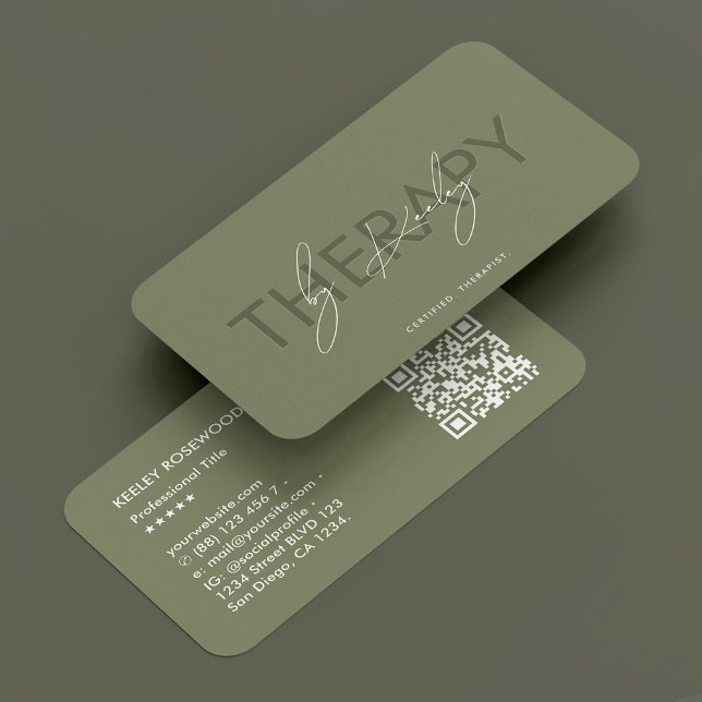 Minimaler Sage Foot-Spezialist Podiatrist Therapis Visitenkarte (Minimal Sage Foot Specialist Podiatrist Therapist Business Card
)