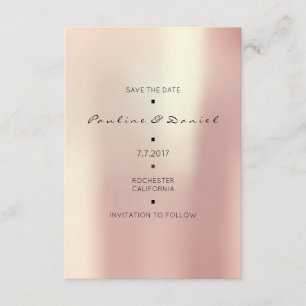 Minimaler Save the Date rosa Rose Gold Blush