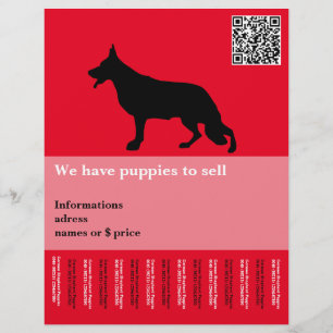 Minimaler Schäferhund personalisiert Flyer