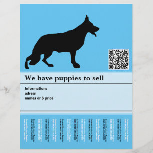 Minimaler Schäferhund personalisierter Flyer