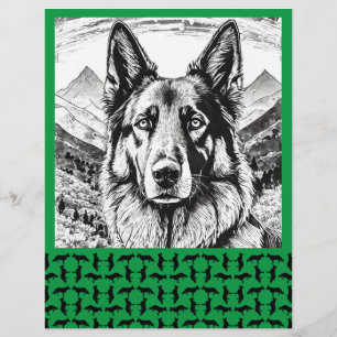 Minimaler Schäferhund personalisierter Flyer