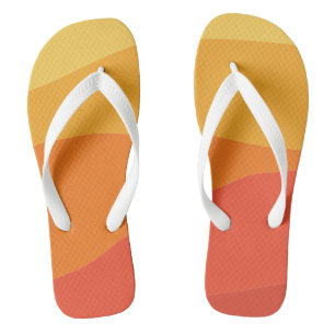 Minimaler schlichter, gelber Orangensommer Flip Flops