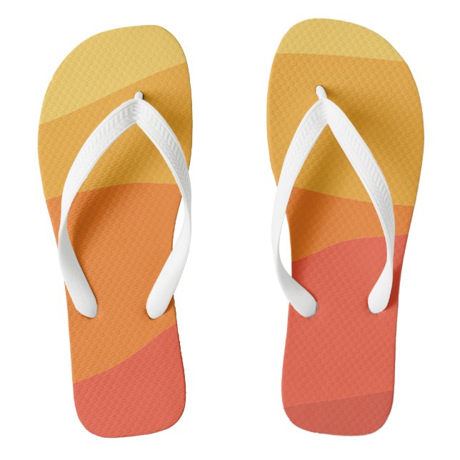 Minimaler schlichter, gelber Orangensommer Flip Flops (Fußbett)