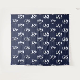 Minimaler Schutz für navy Custom Business Logo Wandteppich