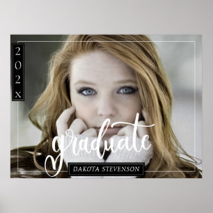 Minimaler Schwarz-Weiß-Foto-Abschluss Poster